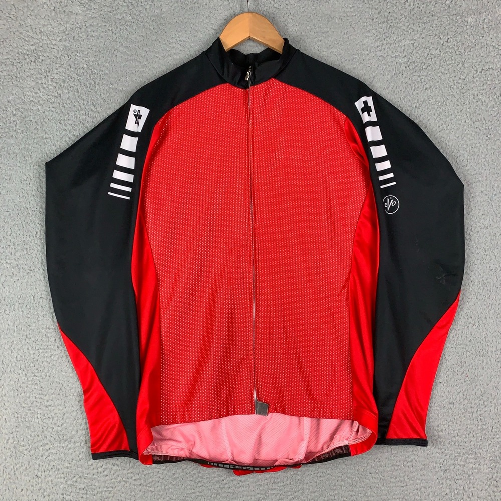 Assos Airblock 799 Cycling Jacket Mens TIR Red Black Full Zip Windbreaker Coat